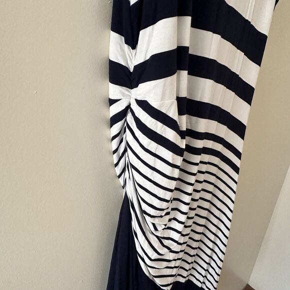 NWT Soft Surroundings‎ Blue White Striped Vela Infinity Maxi Dress Stretch Sz 2X - Picture 6 of 15
